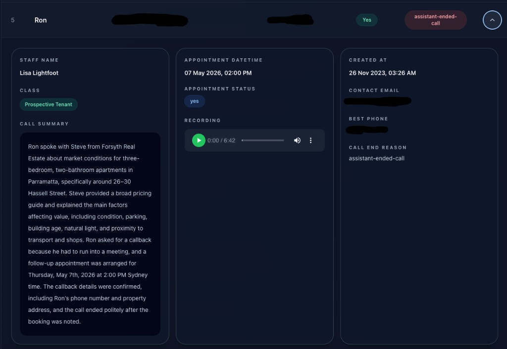 Forsyth system workflow screenshot